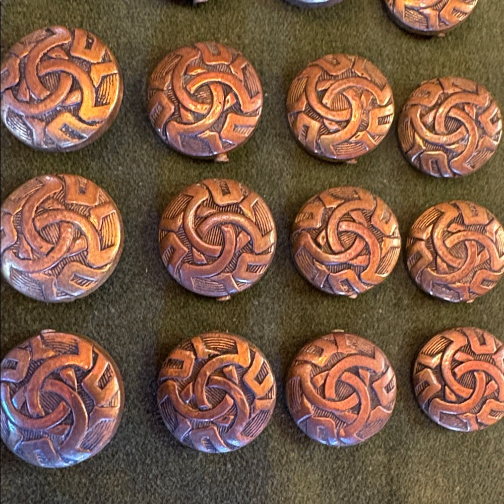 10 Vintage Irish Celtic Circle of Life Trellis Knotwork Brooch Pins
